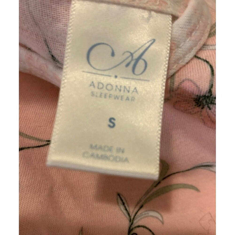 Vintage Adonna Women’s Cottage Floral Nightgown Pajama Sleeping Dress Small - Picture 9 of 11
